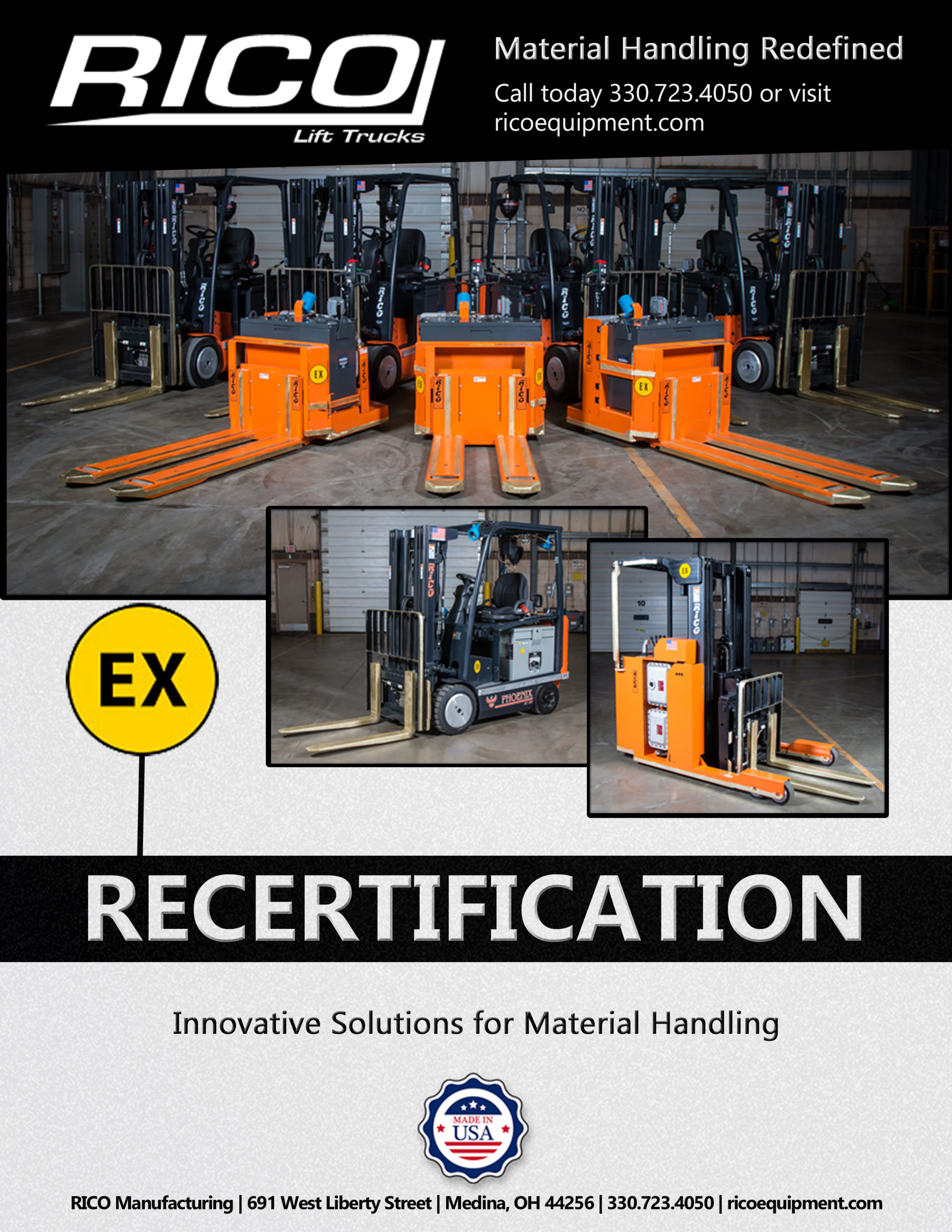 RICO Equipment EX Recertification Flier