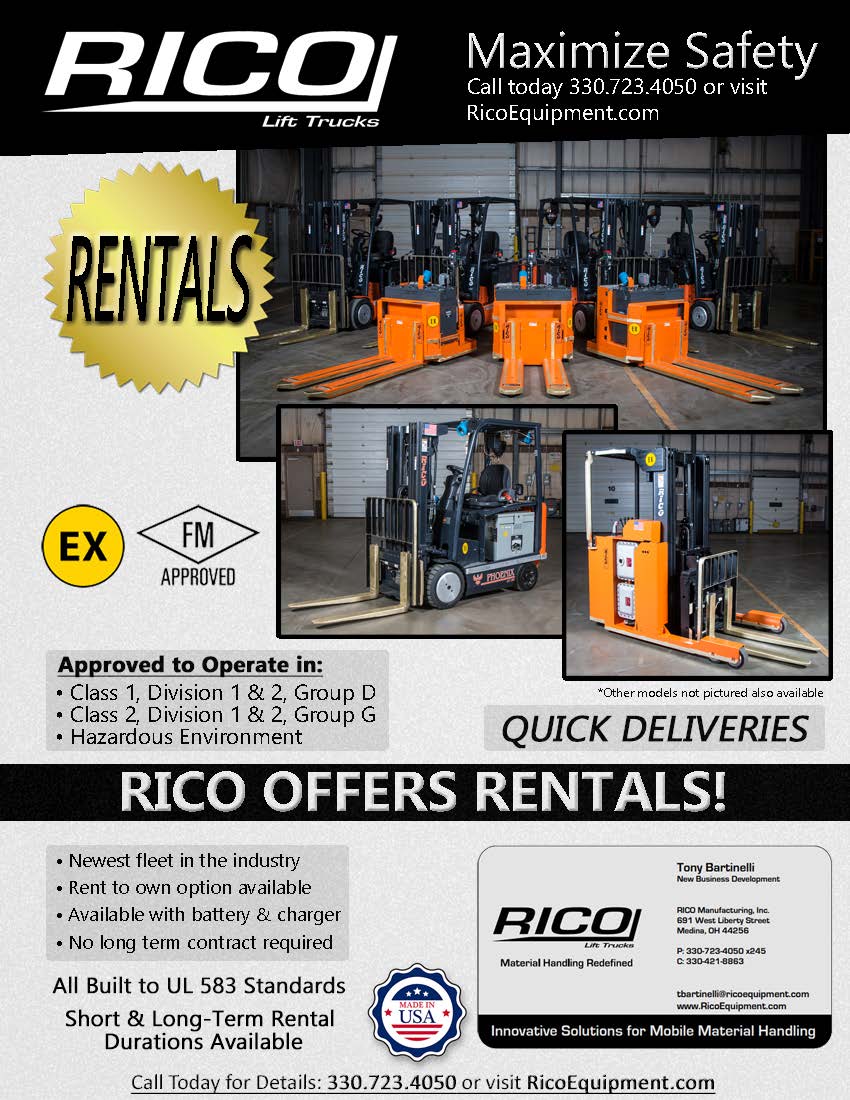 RICO Equipment Explosion Proof Rental Flyer